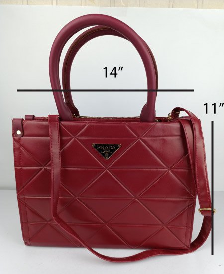 Prada Tote Mehroon Handbag