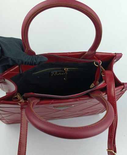 Prada Tote Mehroon Handbag