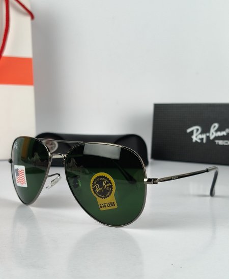 Ray Ban Gun Metal Aviator Sunglasses USA