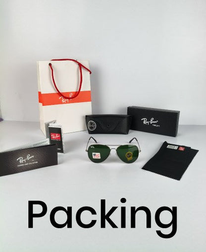 Ray Ban Gun Metal Aviator Sunglasses USA