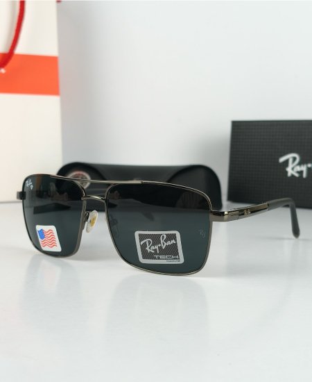 Ray Ban Sunglasses Gun-Metal Square