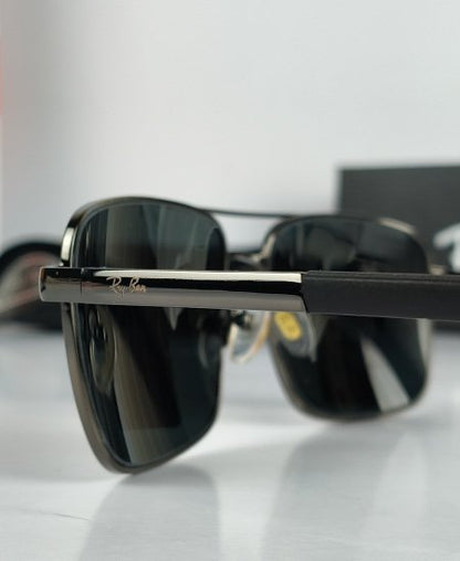 Ray Ban Sunglasses Gun-Metal Square