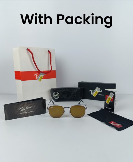 Ray-Ban Sunglasses HEXAGONAL Brown RB3548N