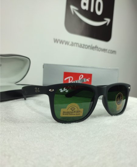 RayBN16-Wayfarer Mate Black Green