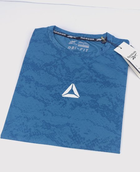 Reebok Dri Fit T-Shirts Camo Blue