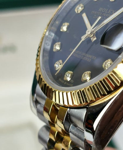 Rolex Just Date Black Dial 2 Tone RF16233