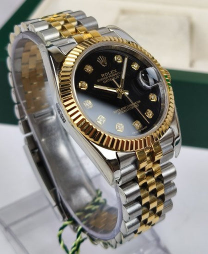 Rolex Just Date Black Dial 2 Tone RF16233