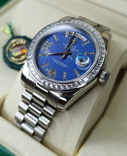 Rolex Watch Day Date 128349RBR Blue Dail