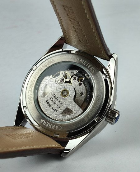 TAG Heuer Carrera Calibre 5 Brown Leather Strap Watch