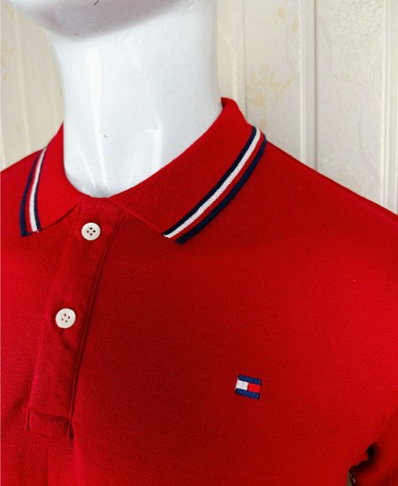 Tommy Hilfiger Red Polo Shirts