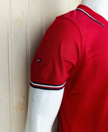 Tommy Hilfiger Red Polo Shirts