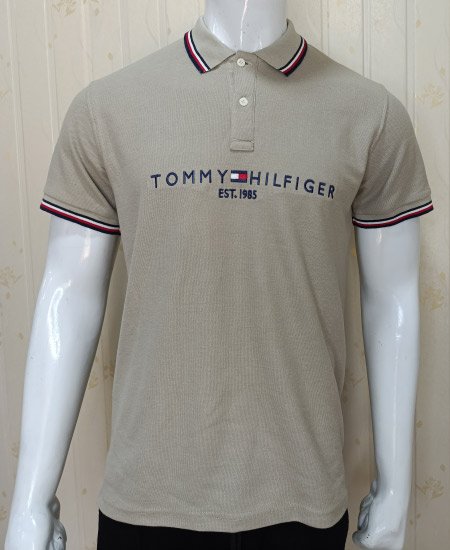 Tommy Hilfiger Stone Gray Polo Shirts