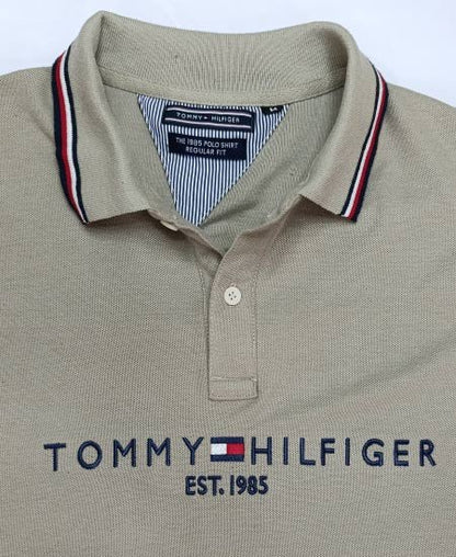 Tommy Hilfiger Stone Gray Polo Shirts