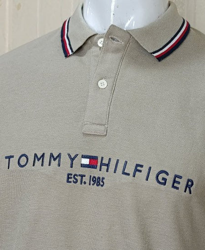 Tommy Hilfiger Stone Gray Polo Shirts