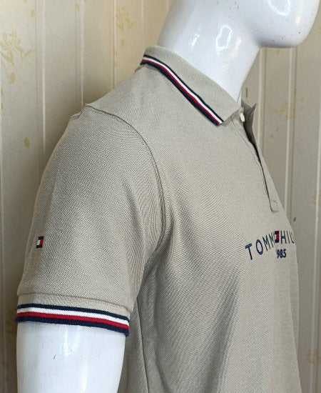 Tommy Hilfiger Stone Gray Polo Shirts