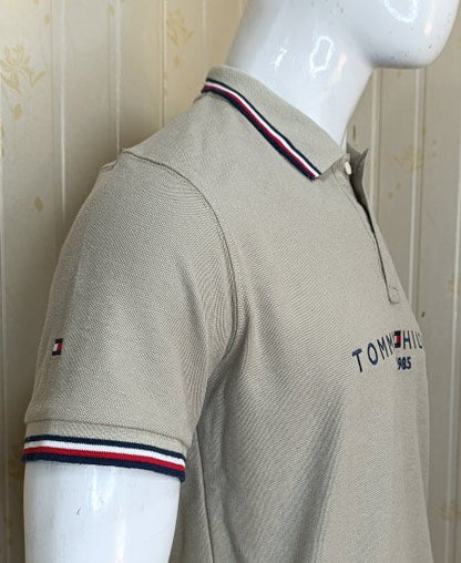 Tommy Hilfiger Stone Gray Polo Shirts
