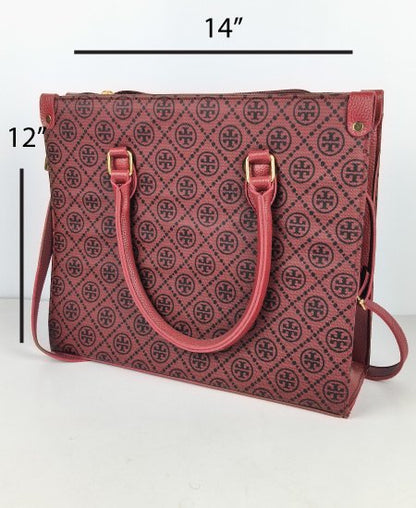 Tory Burch Never Full Handbag Mehroon