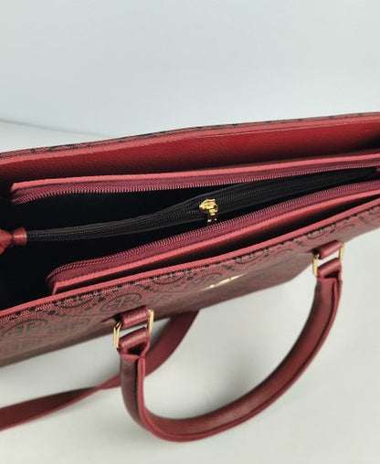 Tory Burch Never Full Handbag Mehroon