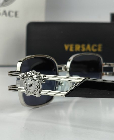 Versace Silver Rectangular Sunglasses VR032