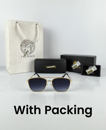 Versace Sunglasses Golden Black Square VR032