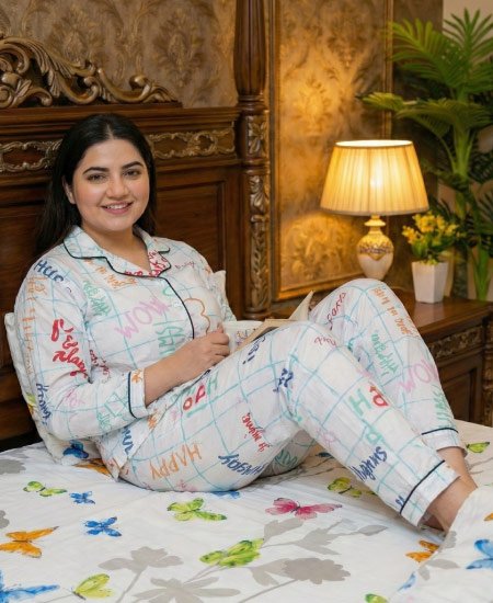 Zara Ladies Night Suit Happy Night
