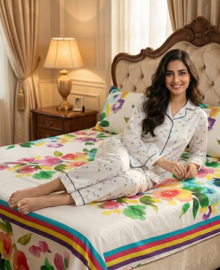 Zara Ladies Night Suit Honey-Bee