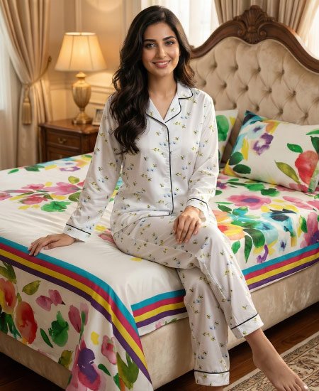 Zara Ladies Night Suit Honey-Bee