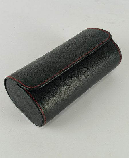 1.1 Luxury 3-Slot Watch Travel Case – Premium Leather Organizer