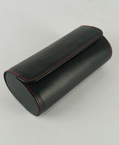 1.1 Luxury 3-Slot Watch Travel Case – Premium Leather Organizer